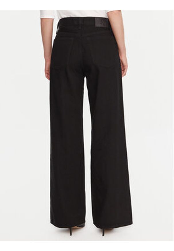 Calvin Klein Jeansy LV047D770G Czarny Wide Leg. Kolor: czarny