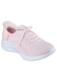 skechers - Buty do chodzenia damskie Skechers Slip-ins: Ultra Flex 3.0 Brilliant. Kolor: różowy. Materiał: tkanina, materiał. Szerokość cholewki: normalna. Model: Skechers Sport. Sport: turystyka piesza