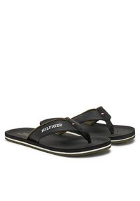 TOMMY HILFIGER - Tommy Hilfiger Japonki Padded Comfort Hilfiger B Sandal FM0FM05440 Czarny. Kolor: czarny. Materiał: skóra #6