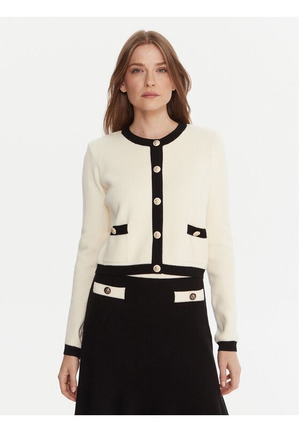 Gaudi Kardigan 521FD53038 Écru Regular Fit. Materiał: wiskoza