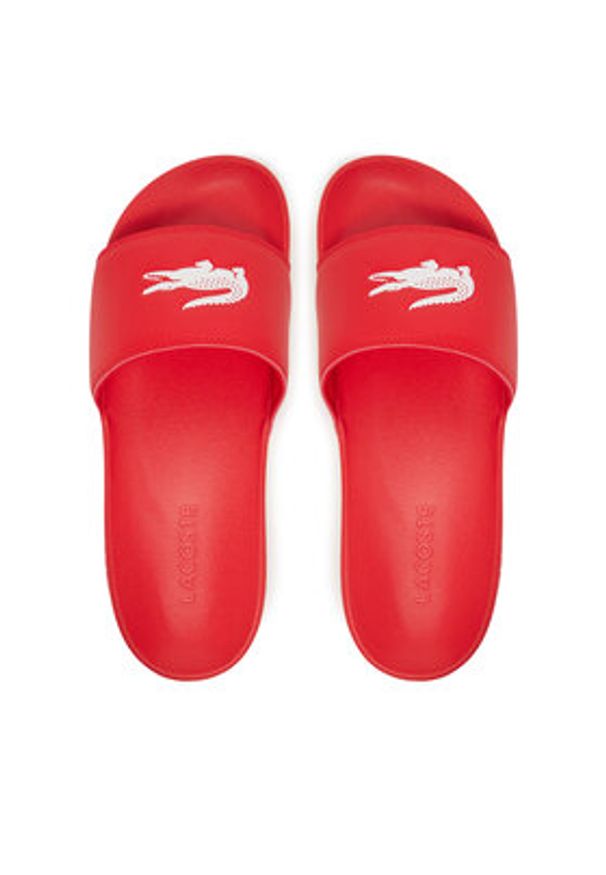 Lacoste Klapki Serve Sliders 7-49CMA0041 Czerwony. Kolor: czerwony. Materiał: skóra