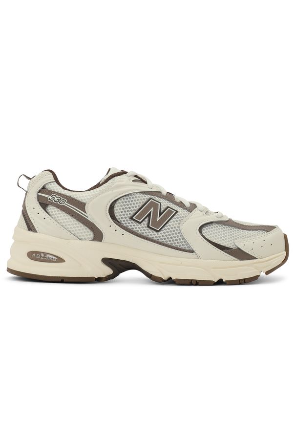 Buty unisex New Balance MR530ASM – beżowe. Kolor: beżowy. Materiał: materiał, syntetyk. Szerokość cholewki: normalna. Sezon: lato. Sport: turystyka piesza