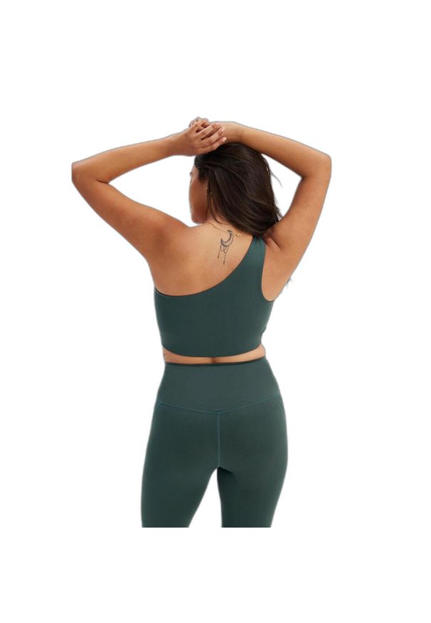 GIRLFRIEND COLLECTIVE - Biustonosz z jednym rękawem damski Girlfriend Collective Bianca. Kolor: zielony. Sport: fitness