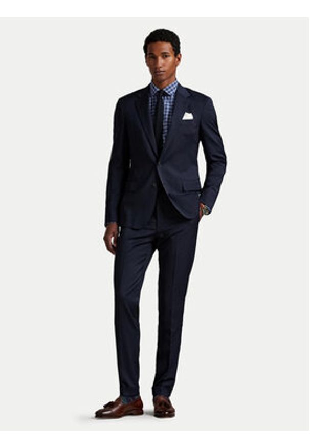 Polo Ralph Lauren Koszula 710974534007 Granatowy Custom Fit. Typ kołnierza: polo. Kolor: niebieski. Materiał: bawełna