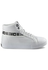 Big-Star - Białe Sneakersy Big Star Damskie Wygodne Obuwie. Kolor: biały. Materiał: skóra ekologiczna. Szerokość cholewki: normalna #4
