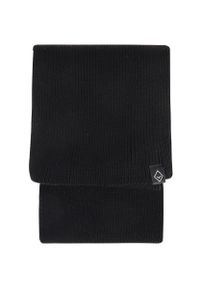 Volcano - Szal zimowy H-ALDEN. Kolor: czarny. Materiał: akryl, dzianina, włókno, materiał. Wzór: aplikacja, ze splotem. Sezon: zima. Styl: klasyczny, elegancki #1