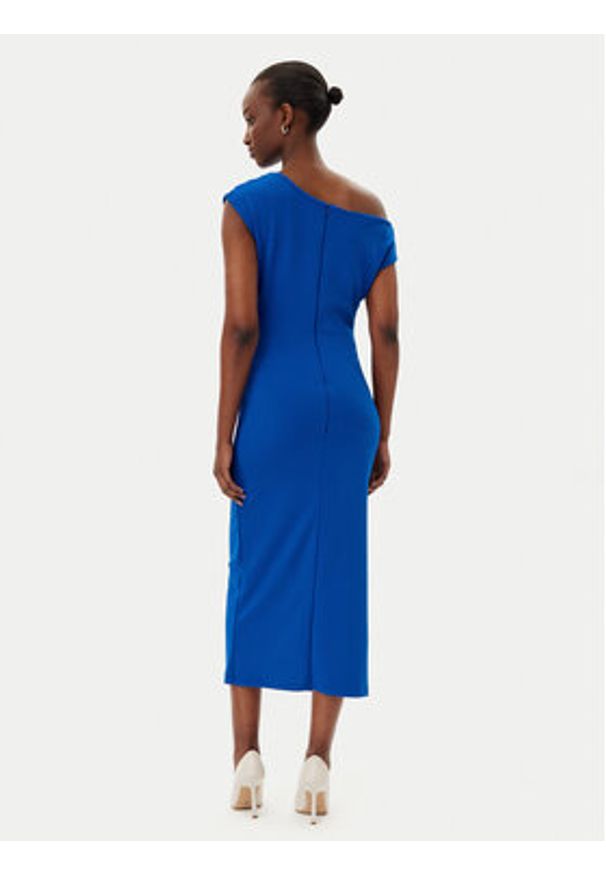 Rinascimento Sukienka koktajlowa CFC0019898002 Niebieski Regular Fit. Kolor: niebieski. Materiał: syntetyk. Styl: wizytowy