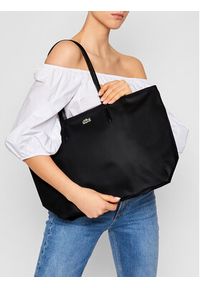 Lacoste Torebka L Shopping Bag NF1888PO Czarny. Kolor: czarny. Materiał: skórzane #3