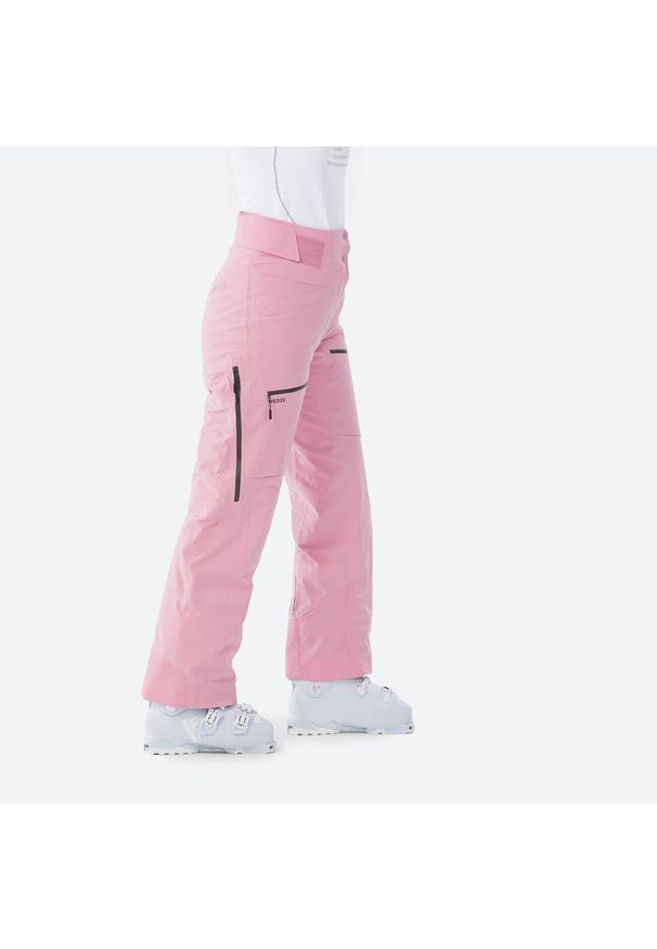 WEDZE - Spodnie narciarskie i snowboardowe damskie Quechua FR500. Kolor: różowy. Materiał: materiał. Sezon: zima. Sport: snowboard, narciarstwo