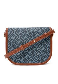 TOMMY HILFIGER - Tommy Hilfiger Torebka Th Monoplay Leather Saddle Bag AW0AW17414 Granatowy. Kolor: niebieski. Materiał: skórzane #4