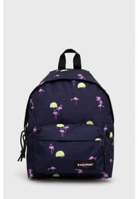 Eastpak plecak damski kolor fioletowy mały wzorzysty. Kolor: fioletowy