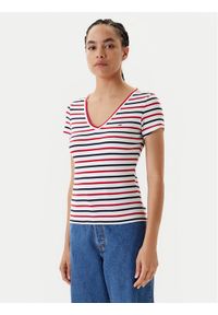 Tommy Jeans T-Shirt Essential DW0DW17385 Biały Slim Fit. Kolor: biały. Materiał: bawełna