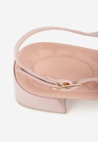 Renee - Różowe Czółenka VICES Soft Fit Slingback na Lakierowanym Słupku z Elastyczną Cholewką Comfort Coromenis. Zapięcie: sprzączka. Kolor: różowy. Materiał: lakier. Szerokość cholewki: normalna. Obcas: na słupku. Styl: elegancki #5