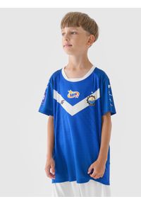4f - 4F Koszulka klubowa domowa z sezonu 2024/25 chłopięca 4F x Stal Mielec - multikolor 110/116. Okazja: do domu. Kolor: wielokolorowy. Materiał: dzianina. Sezon: lato