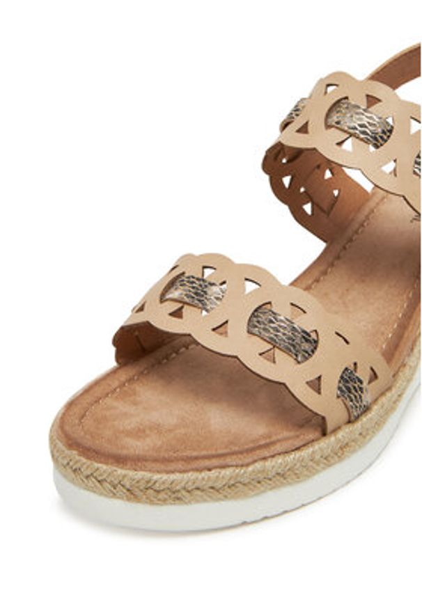 Clara Barson Espadryle WS2189-52 Beżowy. Kolor: beżowy. Materiał: materiał, syntetyk