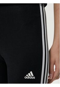 Adidas - adidas Legginsy Essentials 3-Stripes High-Waisted Single Jersey Leggings IC7151 Czarny. Kolor: czarny. Materiał: bawełna