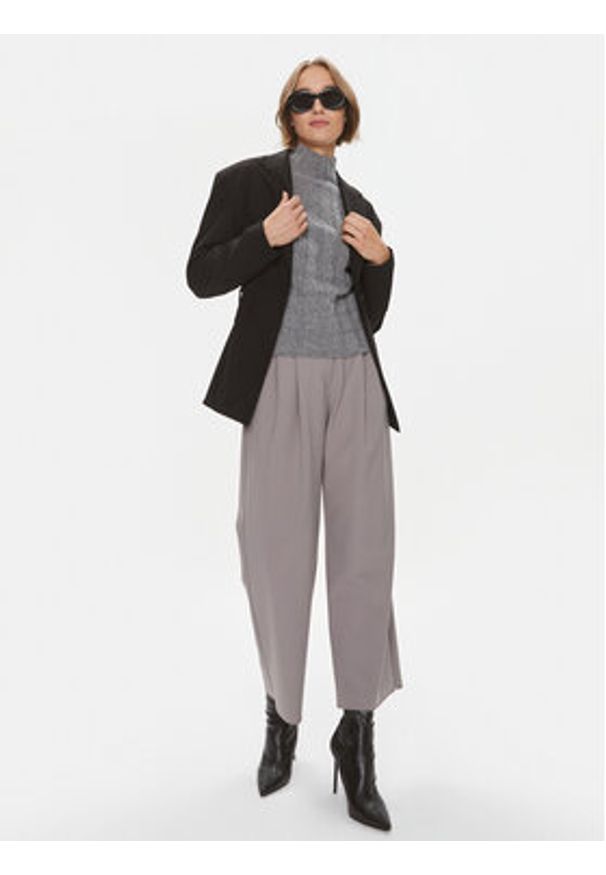 Marella Sweter Kartal 2333660736200 Szary Regular Fit. Kolor: szary. Materiał: wełna