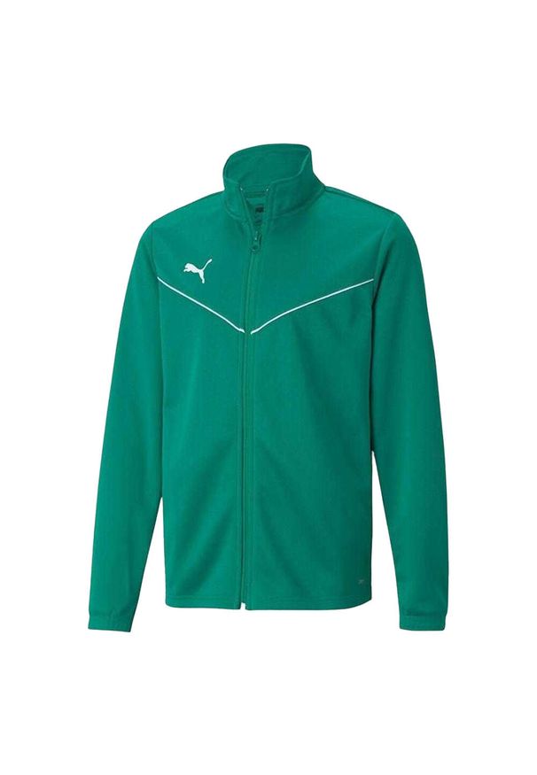 Puma - Dziecięca/niemowlęca Poliestrowa Kurtka Treningowa TeamRISE. Kolor: zielony. Materiał: poliester