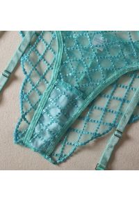 Intica - Komplet bielizny z delikatnych materiałów z ażurowymi detalami Cissy. Kolor: niebieski. Materiał: materiał. Wzór: ażurowy #8