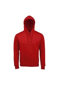 SOL'S - Męska Bluza Z Kapturem Spencer. Typ kołnierza: kaptur. Kolor: czerwony