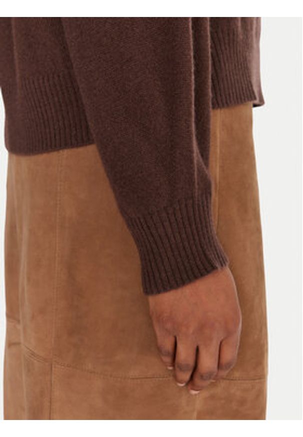 Marella Golf Febo 2523366112 Brązowy Regular Fit. Typ kołnierza: golf. Kolor: brązowy. Materiał: kaszmir
