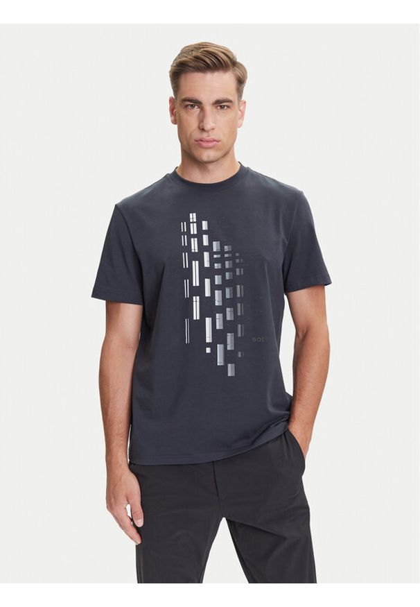 BOSS T-Shirt GRX Zone 50543808 Granatowy Regular Fit. Kolor: niebieski. Materiał: bawełna