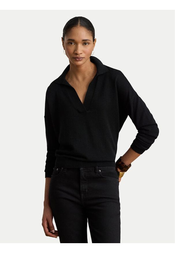 Lauren Ralph Lauren - LAUREN RALPH LAUREN Sweter 200P14056002 Czarny Regular Fit. Kolor: czarny. Materiał: syntetyk