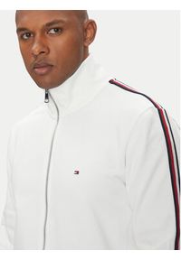TOMMY HILFIGER - Tommy Hilfiger Bluza Global Stripe MW0MW38686 Biały Regular Fit. Kolor: biały. Materiał: bawełna
