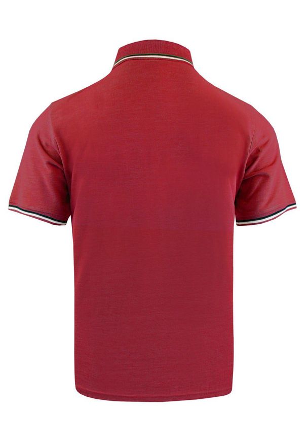 Męska, Bawełniana Koszulka Polo - Pako Jeans - Czerwona. Okazja: na co dzień. Typ kołnierza: polo. Kolor: czerwony. Materiał: bawełna. Styl: casual