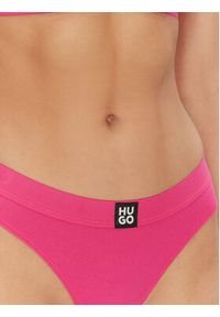 Hugo - HUGO Stringi Thong Rib 50496809 Różowy. Kolor: różowy