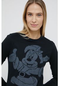 only - Only Komplet piżamowy x Disney kolor czarny bawełniana. Kolor: czarny. Materiał: bawełna. Długość: długie. Wzór: motyw z bajki