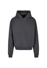 BUILD YOUR BRAND - Bawełniana Bluza Z Kapturem Dla Dorosłych Unisex Ultra Heavyweight Boxy Hoodie. Typ kołnierza: kaptur. Kolor: szary. Materiał: bawełna