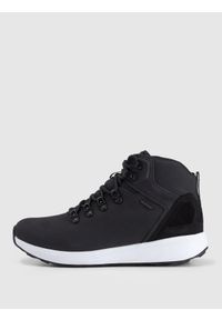4f - 4F Buty zimowe ELEMENT z membraną damskie - czarne 37. Okazja: na co dzień, na spacer. Wysokość cholewki: przed kolano. Kolor: czarny. Materiał: guma, nubuk. Szerokość cholewki: normalna. Sezon: zima. Styl: casual