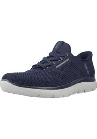 skechers - Buty SKECHERS SLIP-INS SUMMITS Niebieski. Kolor: niebieski. Materiał: tkanina