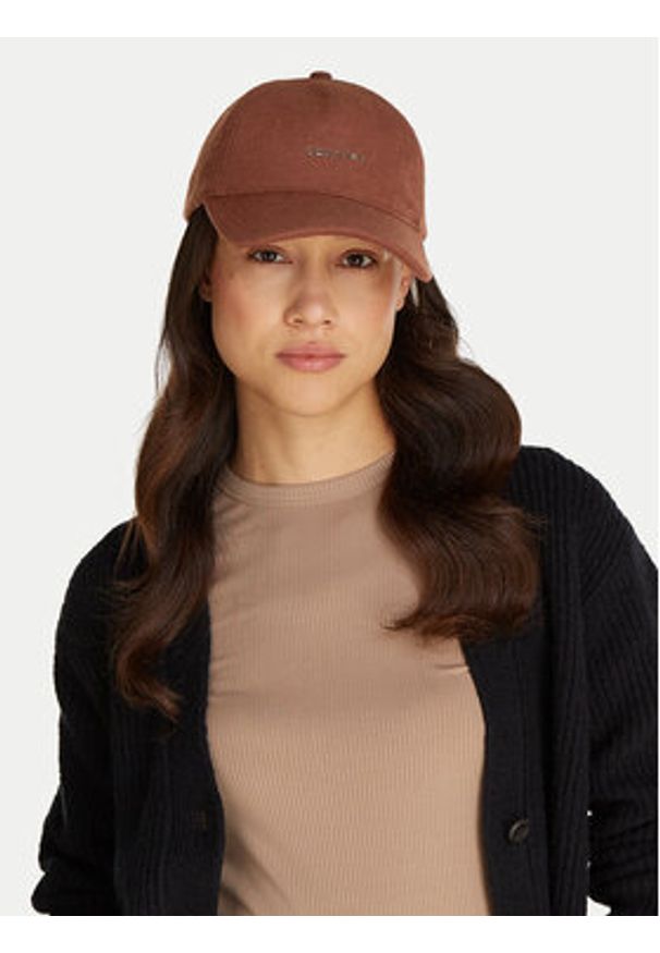 Calvin Klein Czapka z daszkiem K60K612364 Brązowy. Kolor: brązowy. Materiał: materiał, wełna