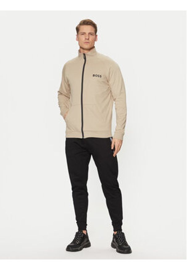 BOSS Bluza Authentic 50535823 Beżowy Regular Fit. Kolor: beżowy. Materiał: bawełna