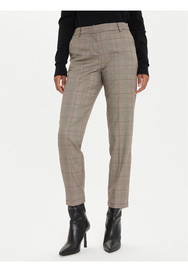 Morgan Chinosy 242-PICTA.F Beżowy Slim Fit. Kolor: beżowy. Materiał: wiskoza, syntetyk