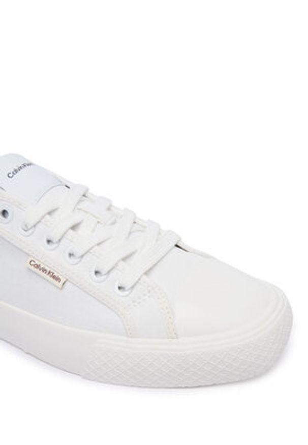 Calvin Klein Trampki Vulc HW0HW02975 Biały. Kolor: biały. Materiał: materiał