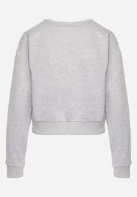 Born2be - Jasnoszara Bluza z Dodatkiem Bawełny Wykończona Ściągaczami Evilaya. Okazja: na co dzień. Kolor: szary. Materiał: bawełna. Długość rękawa: długi rękaw. Długość: długie. Styl: sportowy, casual #4