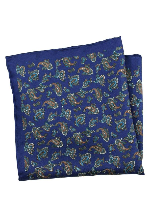 Niebieska poszetka EM Men's Accessories paisley