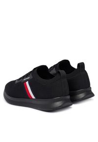 TOMMY HILFIGER - Tommy Hilfiger Sneakersy Lightweight Knitted Runner FM0FM05756 Czarny. Kolor: czarny. Materiał: materiał #2