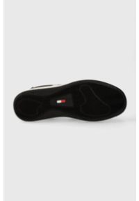 Tommy Jeans sneakersy skórzane TJM BASKET WL kolor czarny EM0EM01287. Nosek buta: okrągły. Kolor: czarny. Materiał: skóra #5