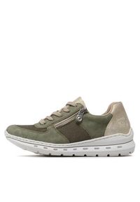 Rieker Sneakersy L2230-52 Khaki. Kolor: brązowy. Materiał: materiał