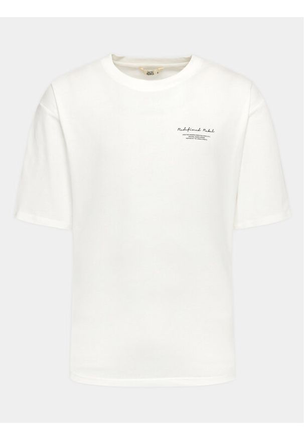 Redefined Rebel T-Shirt Raymond 221131 Biały Relaxed Fit. Kolor: biały. Materiał: bawełna