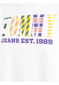 Tommy Jeans T-Shirt DW0DW16255 Biały Regular Fit. Kolor: biały. Materiał: bawełna