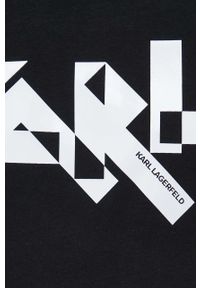 Karl Lagerfeld t-shirt męski kolor czarny z nadrukiem. Kolor: czarny. Materiał: materiał, dzianina. Wzór: nadruk #4