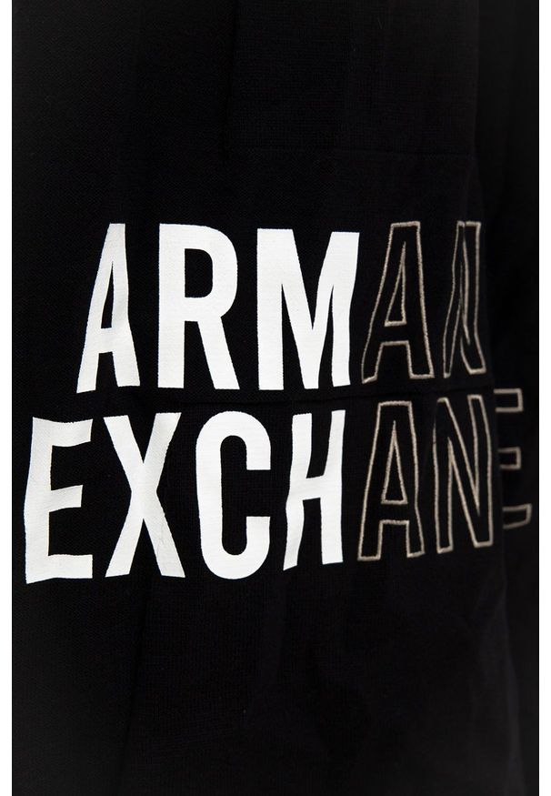 Armani Exchange Szalik męski kolor czarny. Kolor: czarny