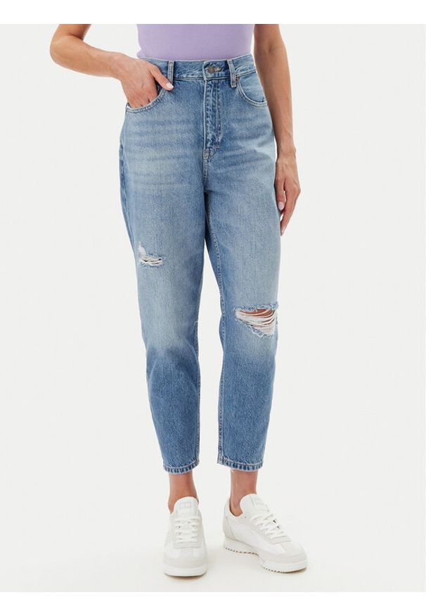 Tommy Jeans Jeansy DW0DW20040 Niebieski Mom Fit. Kolor: niebieski