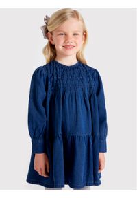 Mayoral Sukienka jeansowa 4964 Granatowy Regular Fit. Kolor: niebieski. Materiał: bawełna #1