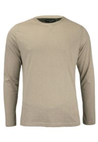 Brave Soul - Koszulka Beżowa z Długim Rękawem, Longsleeve, T-shirt Męski -BRAVE SOUL. Okazja: na co dzień. Kolor: brązowy, beżowy, wielokolorowy. Materiał: bawełna. Długość rękawa: długi rękaw. Długość: długie. Styl: casual #1